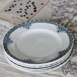 6 vintage ironstone dinner plates – Andrinople series - Moulin des Lou
