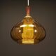 Glass pendant lamp, Danish design, 1970s, production: Denmark