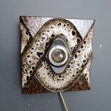 Pair of ceramic brutalist wall lamps by Pan Leuchten, 1960s