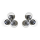 Set of two vintage space age wall lamps with chrome discs