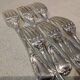 6 silver plated table forks by Christofle Chrysanthemum