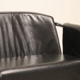 Vintage sofa in synthetic leather and chrome metal, 1970s