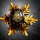 Banci firenze gilded flush mount italian wall lamp, 1960s