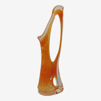 Vase sculpture vintage en verre de murano