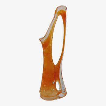 Vintage sculpture vase in murano glass