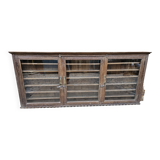 Old collector's wall display case in Burmese teak