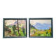 Pair of post-impressionist paintings signed BERJONNEAU, oil on cardboard.
