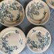Lot de 8 assiettes botanique