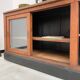 Enfilade de métier XXL chêne portes vitrées