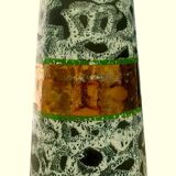 Roller vase – Vintage ceramic, speckled decor with gold highlights, perfect condition