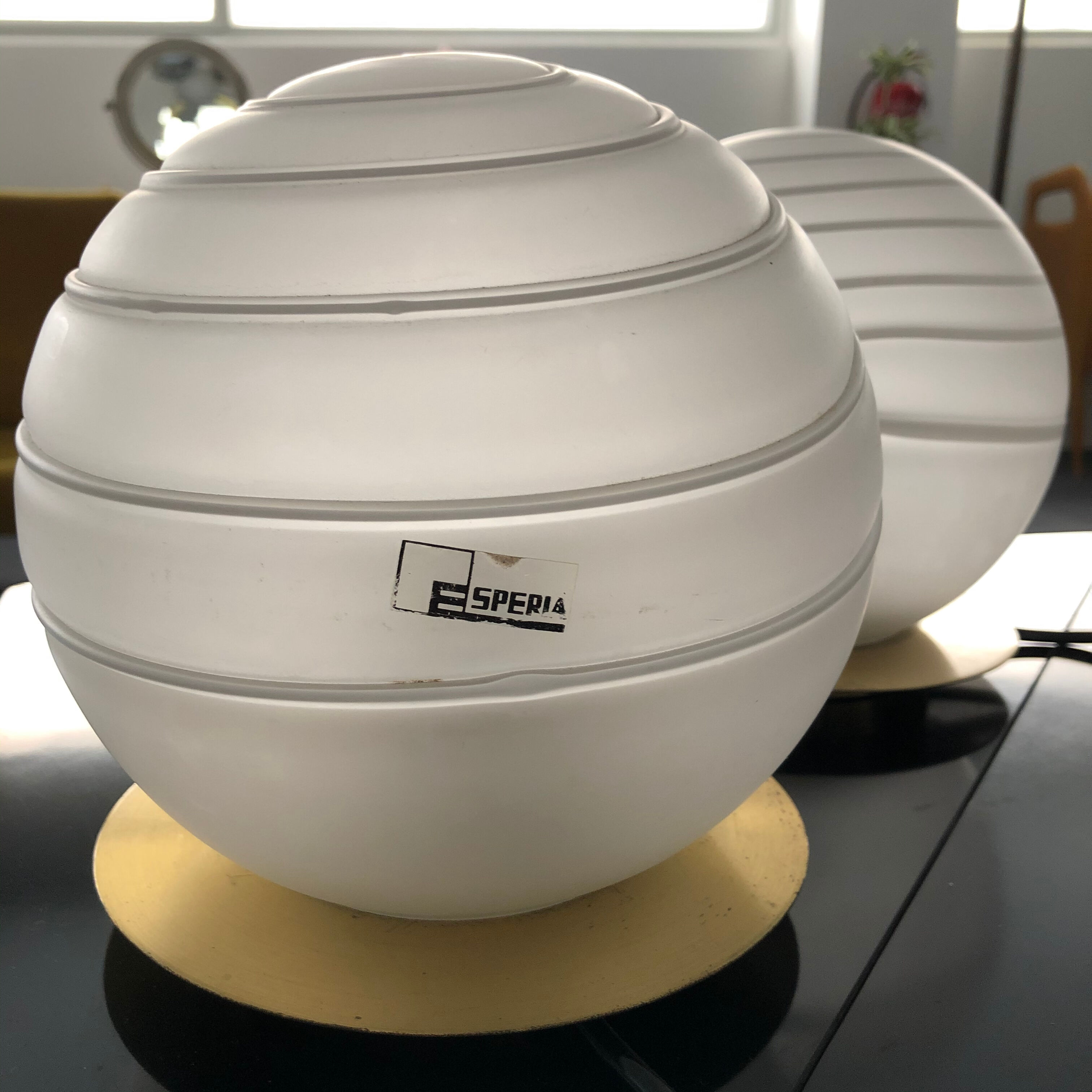 Brass and Murano Glass Table Lamp, Angelo Brotto for Esperia 1970