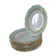 12 green deep plates "l'amandinoise"