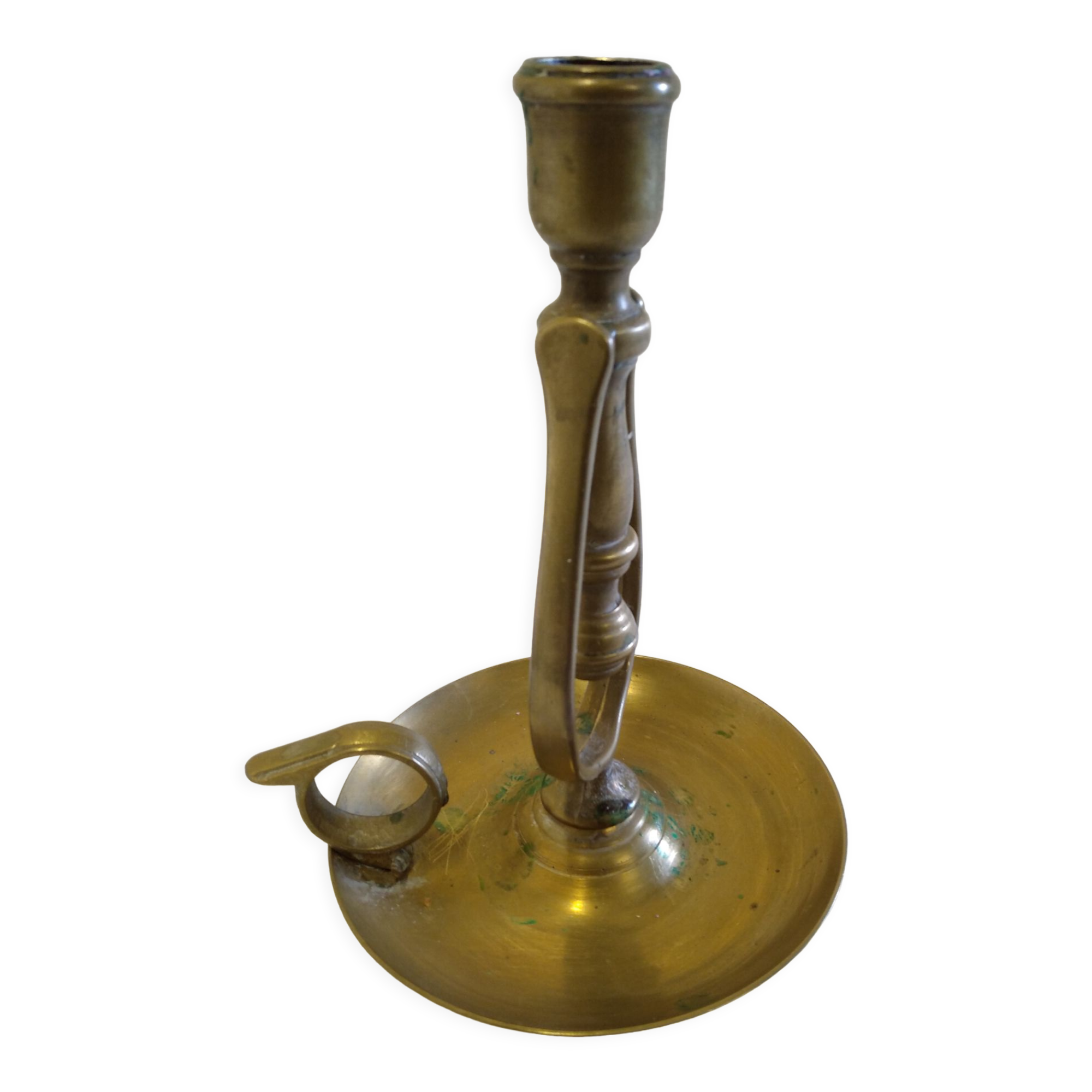 Brass rocking boat candle holder / cellar rat