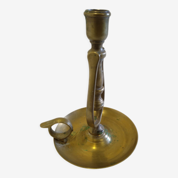 Brass rocking boat candle holder / cellar rat