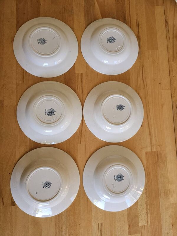 6 assiettes creuses moulins des loups