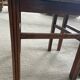 Pair of carved wooden chairs with pink velvet seat ART DECO