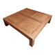 Vintage oak coffee table – Square coffee table, 1970s–1980s