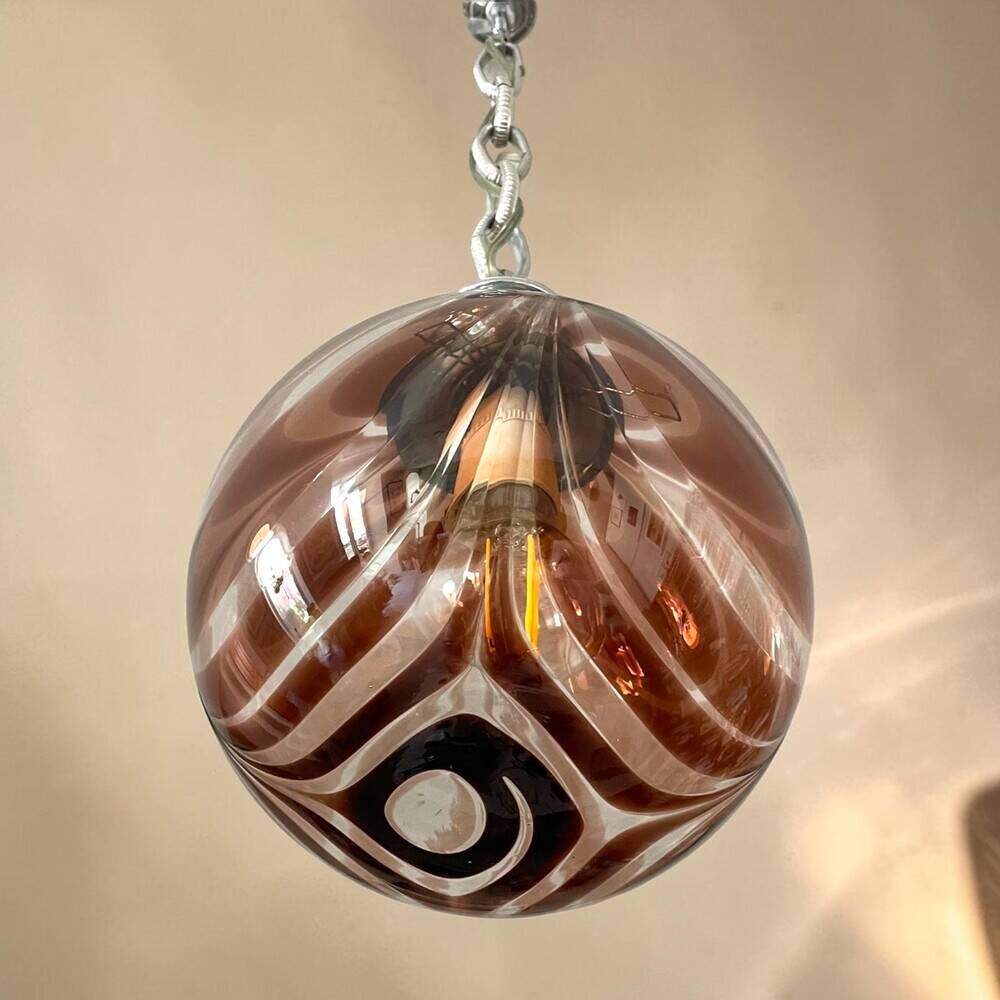 Art Deco style swirl glass light by Marinha Grande