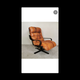 Fauteuil pivotant cuir scandinave