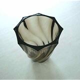 Vase en verre fumé