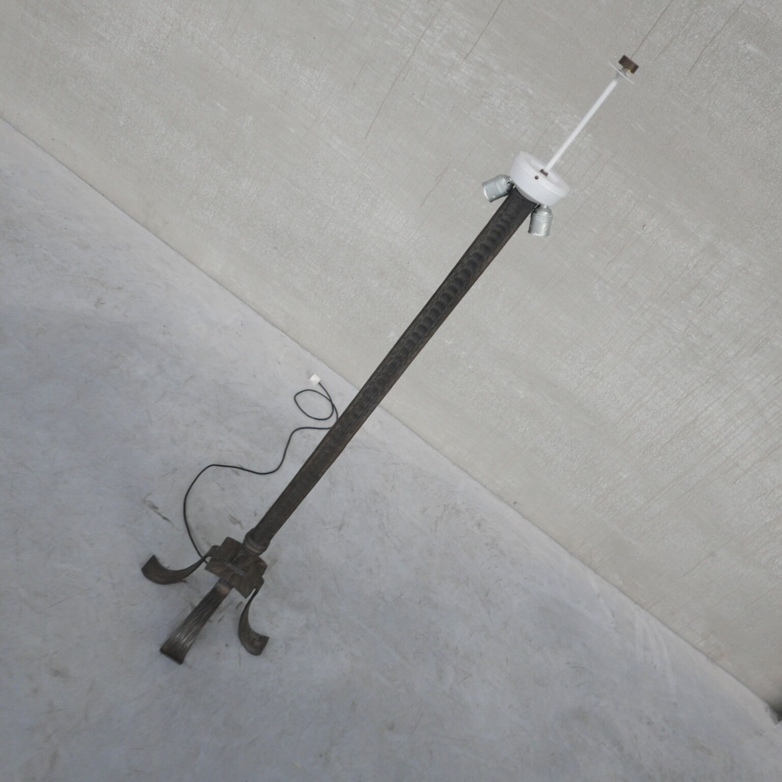 Brutalist Iron Belgium Mid-Century Floor Lamp