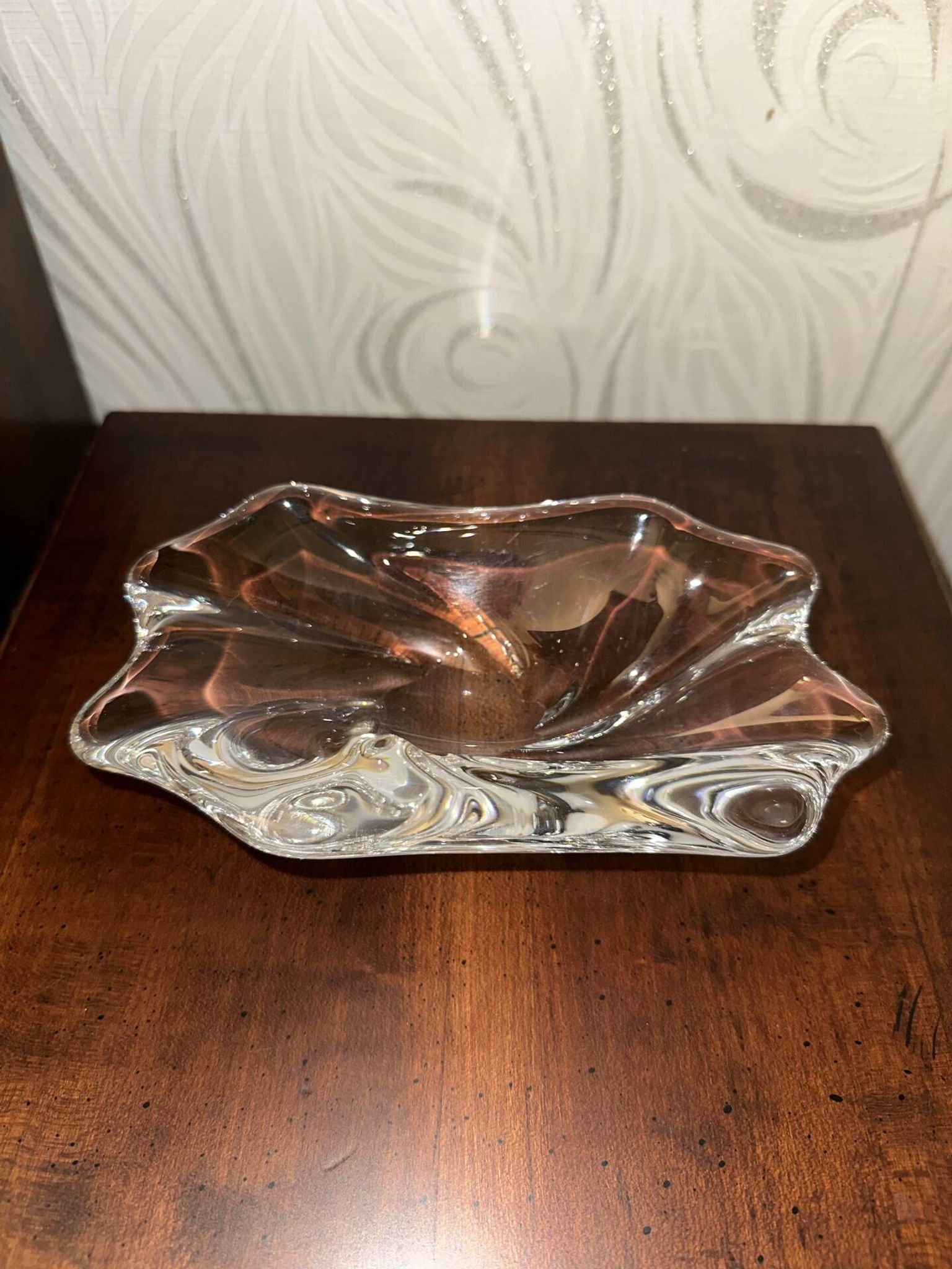 Vide poche en cristal de Baccarat moulé