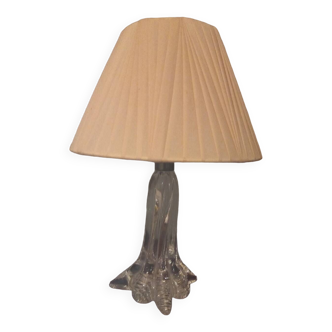 Table lamp with glass base