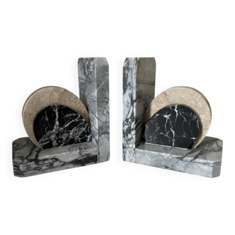 Art Deco marble bookends