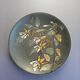 Black ceramic plate with floral pattern Ruscha Art Pottery Germany