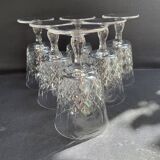 6 water glasses – Lorraine crystal factory in Lemberg (1925-1997)