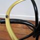 Bistro candracking bistro black metal and gold vintage wood balls