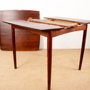 Table Danoise extensible et réversible, jeux/repas palissandre P.Hundevad.