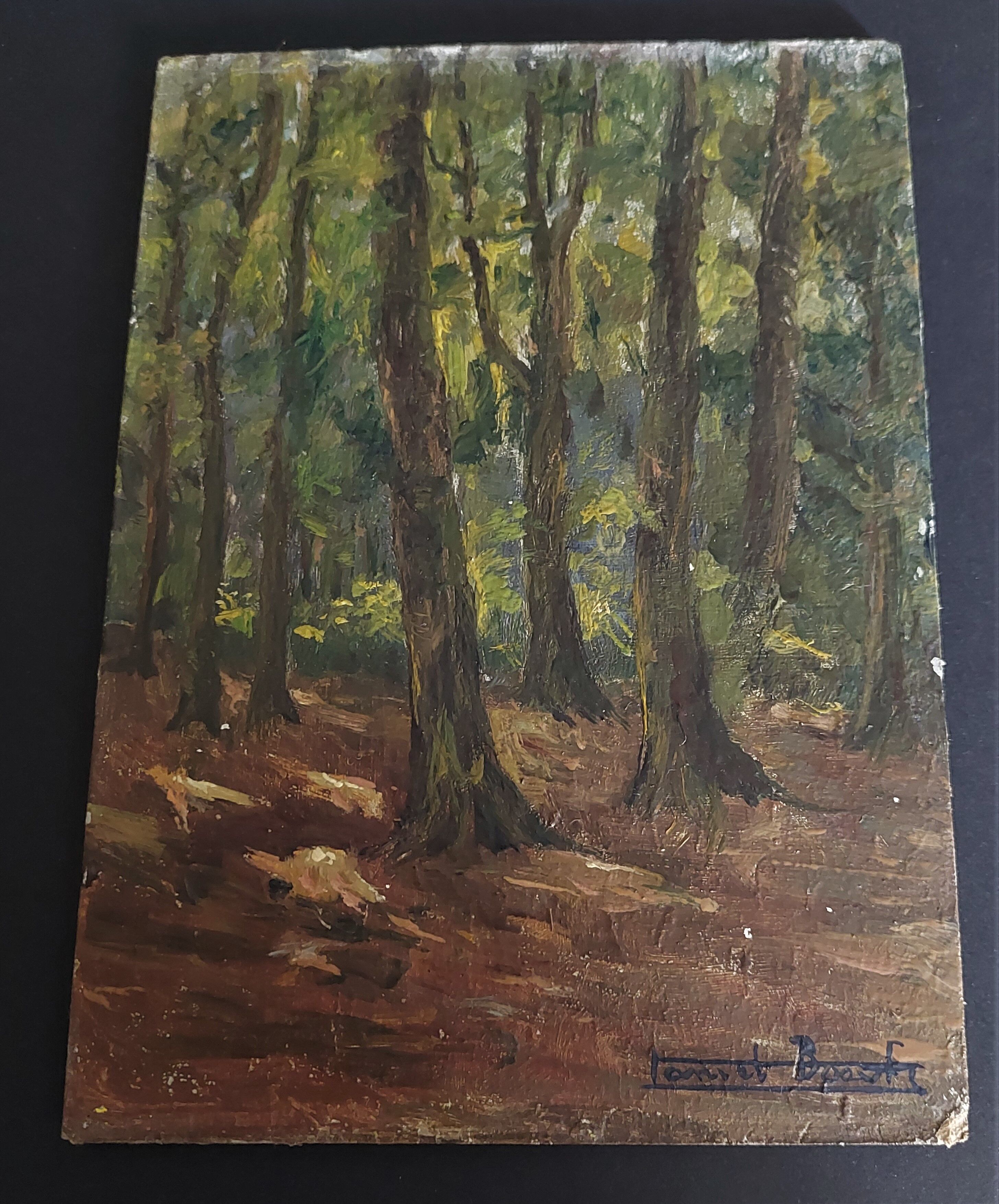 Oil painting on undergrowth panel