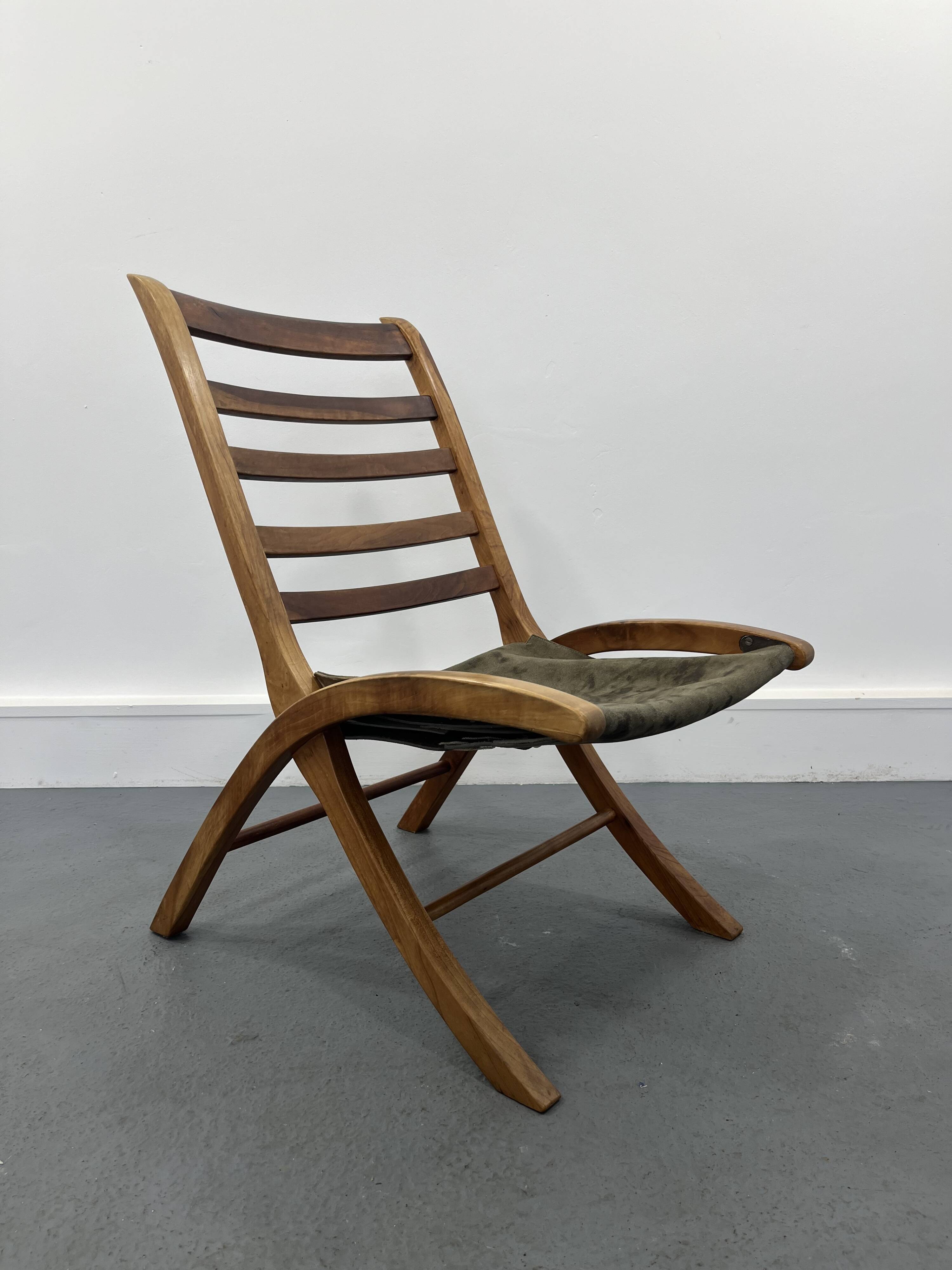 Leather vintage armchair, 1970s