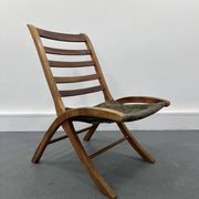 Chaise vintage en cuir, années 1970