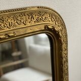 Old mirror louis Philippe gilded carved fireplace