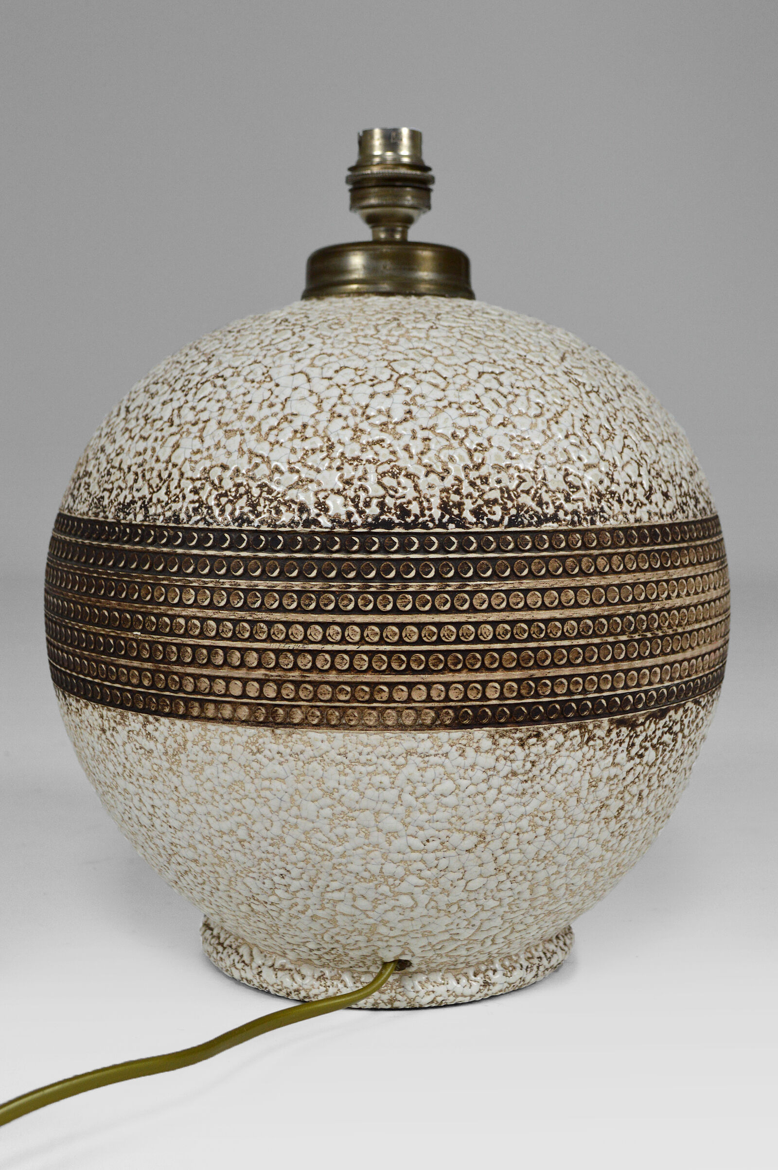 Round art deco ceramic lamp besnard style