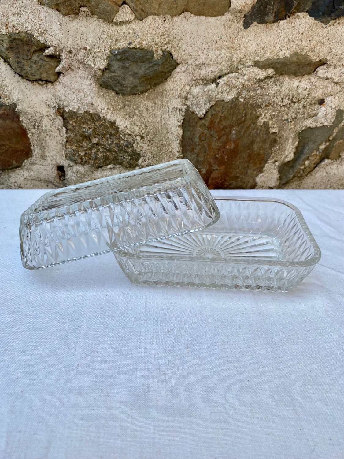 Beurrier en verre Duralex