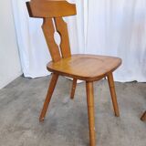 Set of 2 Vintage Wooden Tyrolean Dining Chairs by Ruko Sessel Alois Koller