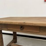 1950s farmhouse table in oak and walnut