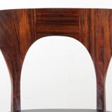 Suite of 4 Scandinavian chairs in Rio rosewood, Model Peter