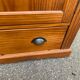 Small wardrobe / bonnetière in solid honey pine with 2 doors and 1 drawer.