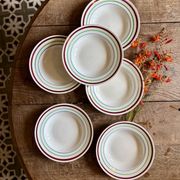 Lot de 6 assiettes creuses vintage, modèles Gildas