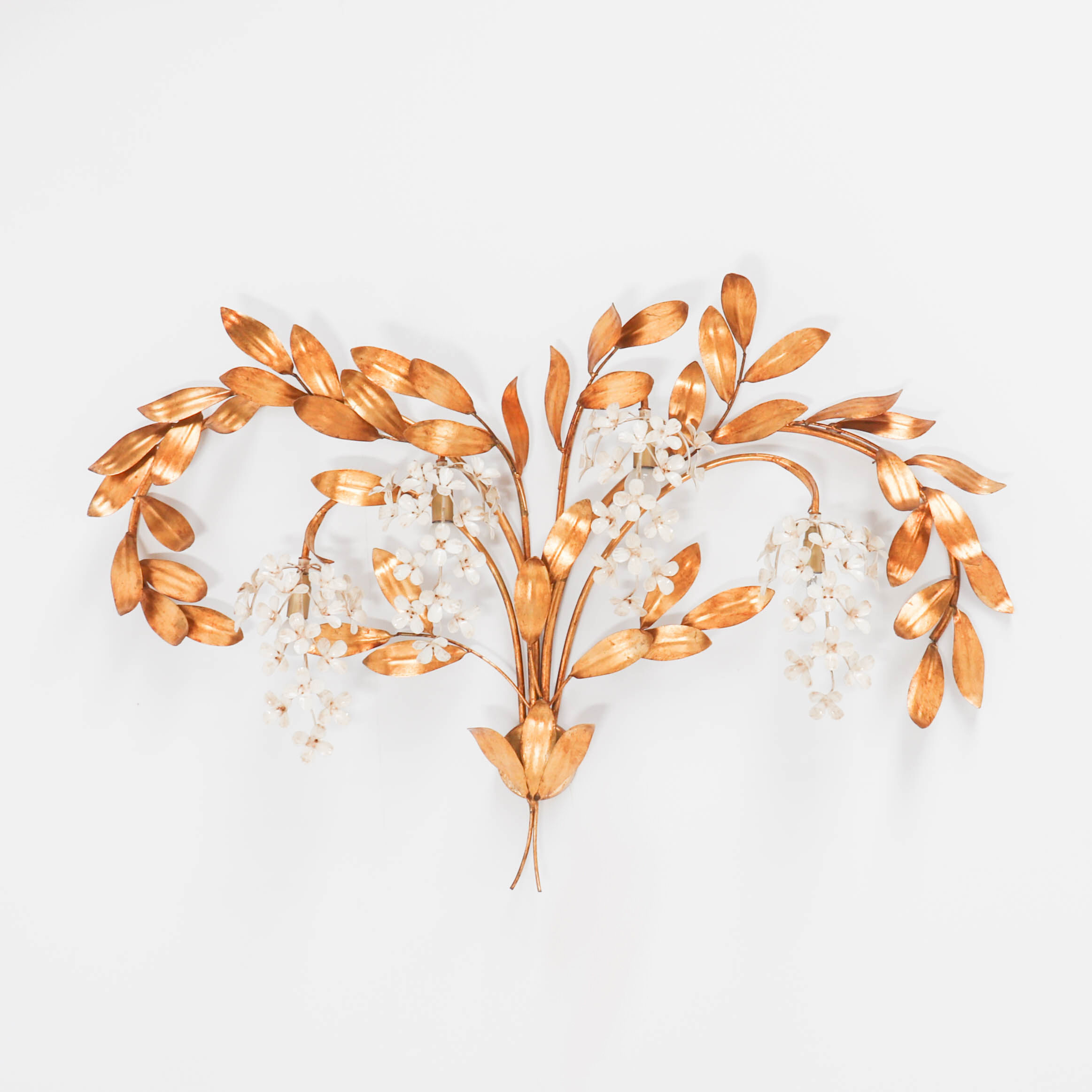 Applique murale Hans Kögl dorée du milieu du siècle