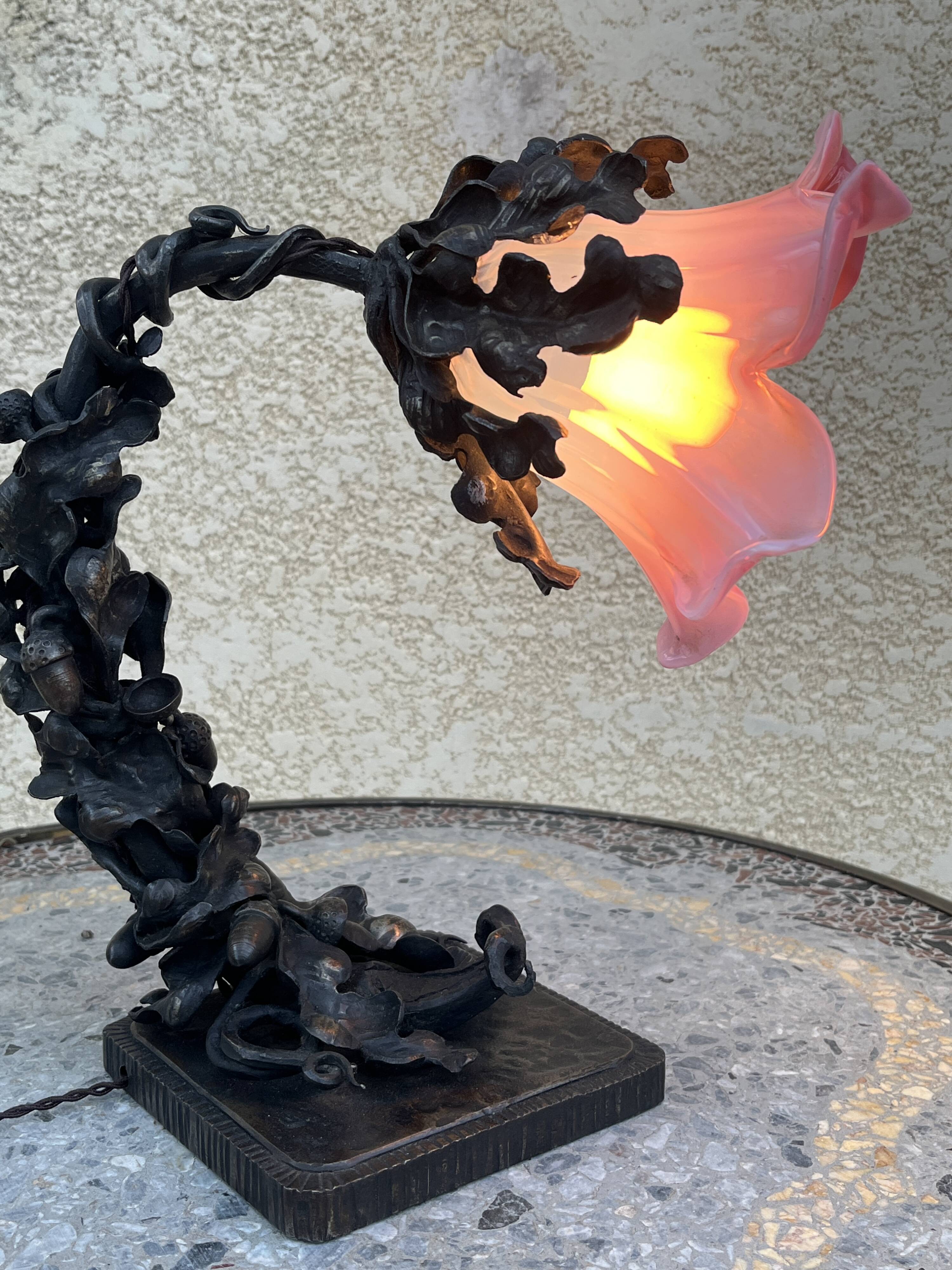 lampe fer forgé art déco 1930