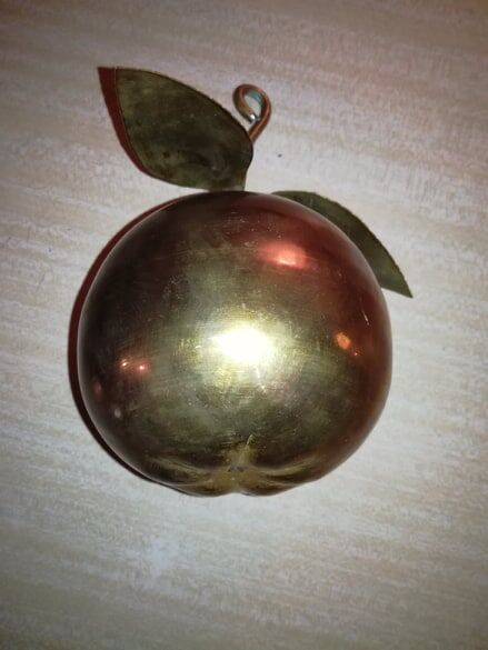 Brass deco apple