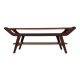 Vintage coffee table teak veneer 1960s design