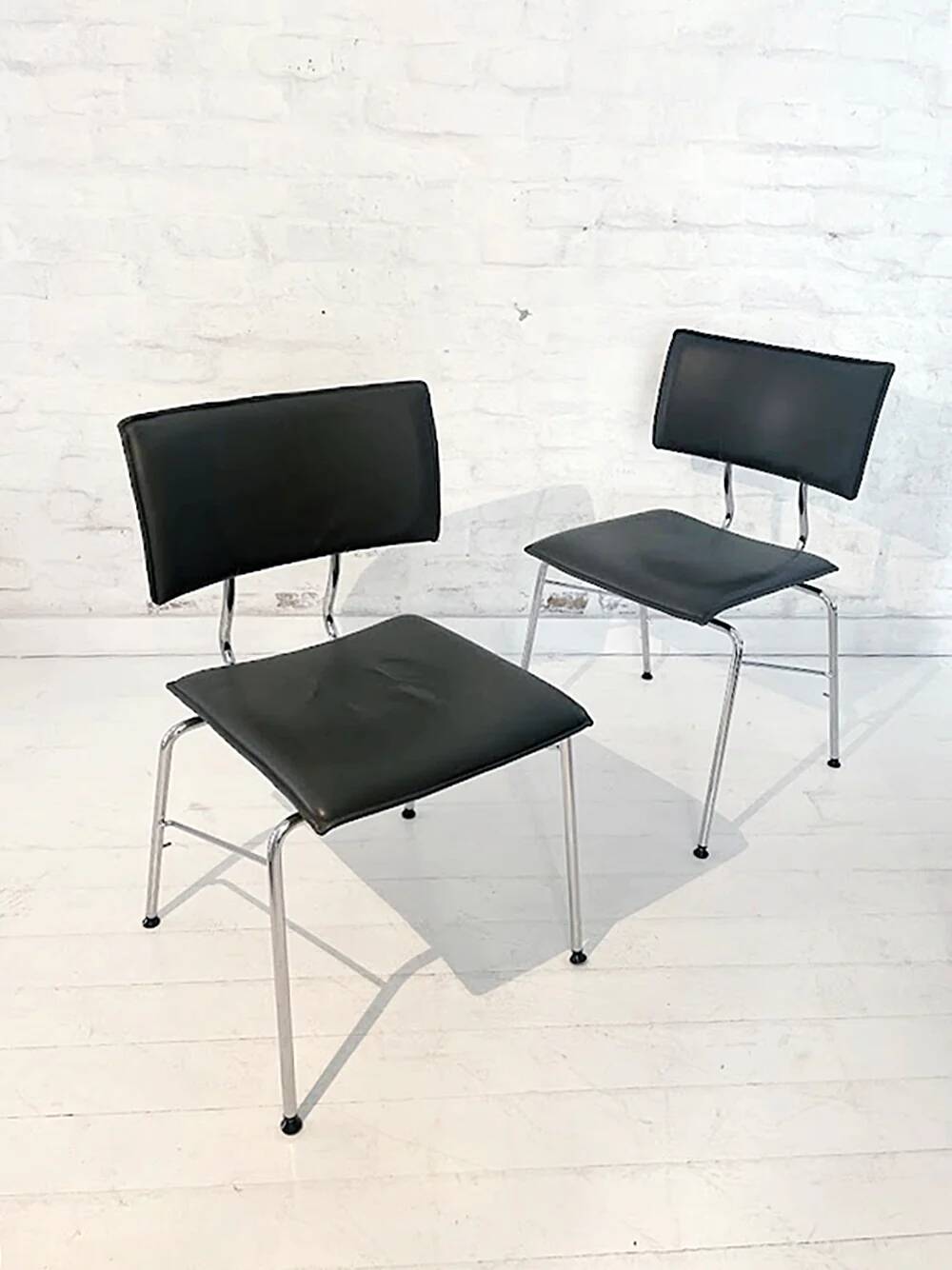Set of six Sparta leather chairs by Christoph Hindermann for Dietiker, 1990s.