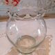 Vase ball cast glass corrugated collar