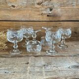 6 vintage luminarc glasses